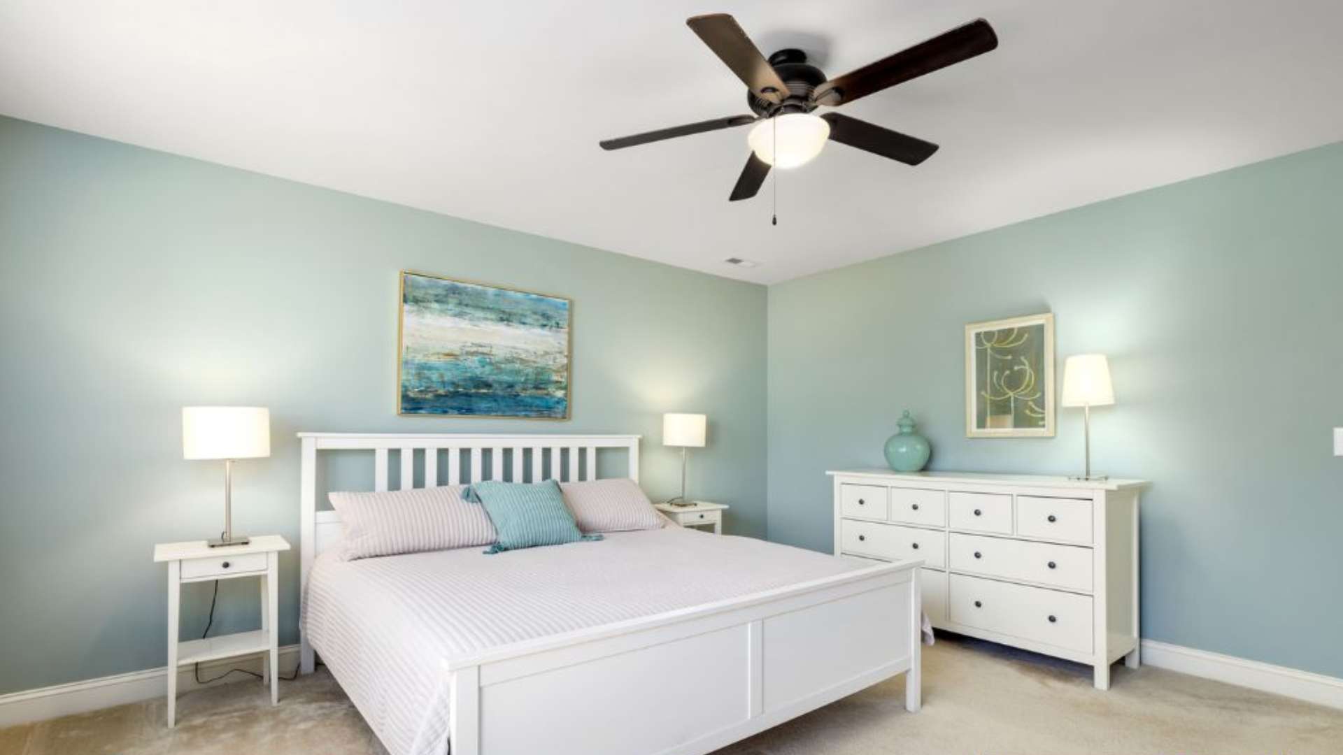 interior wall and ceiling repaint in Largo Florida bedroom
