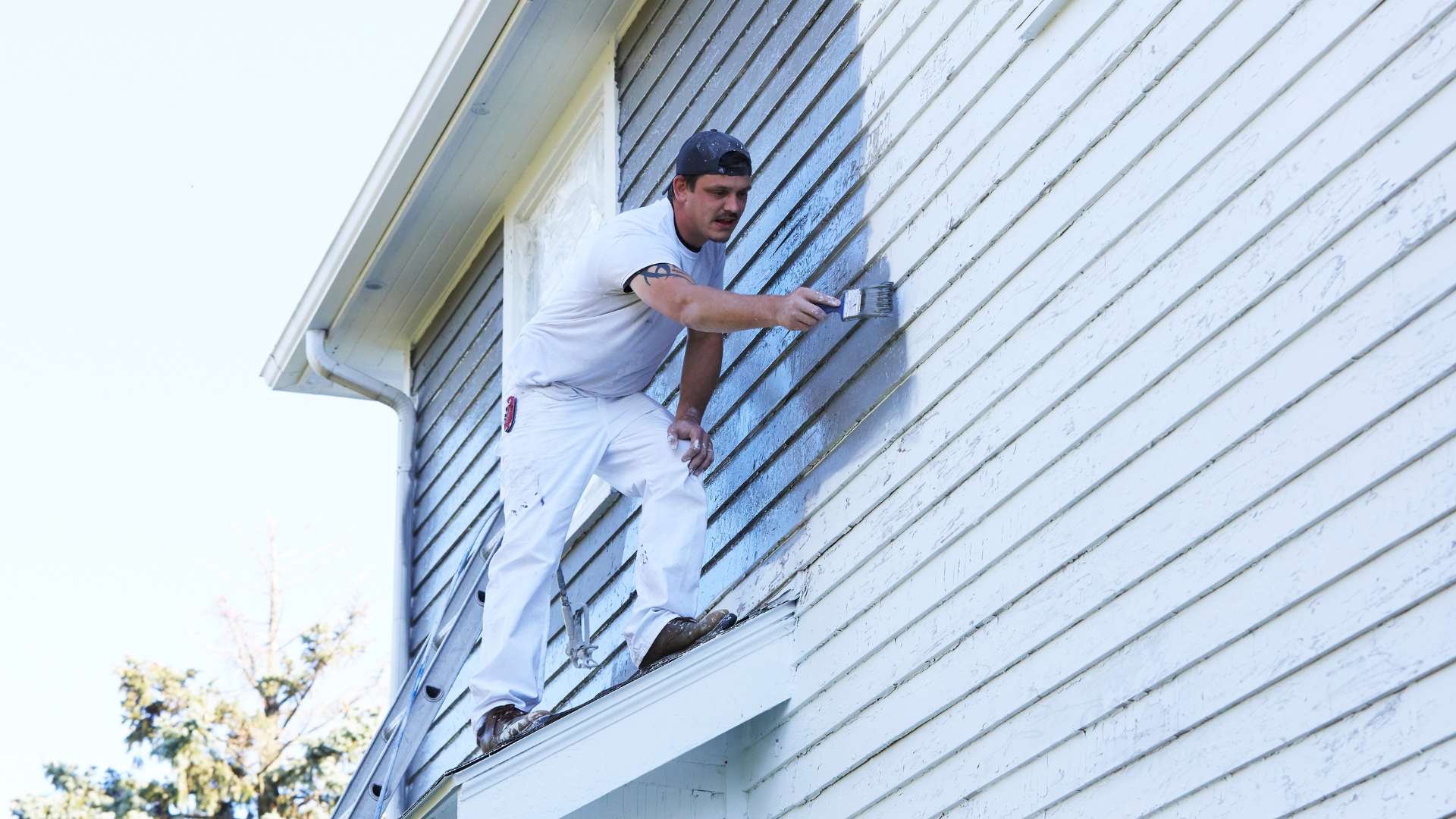 home exterior painting project in Seminole FL using satin finish