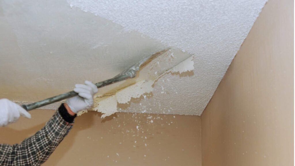 popcorn ceiling removal and refinish in Clearwater home